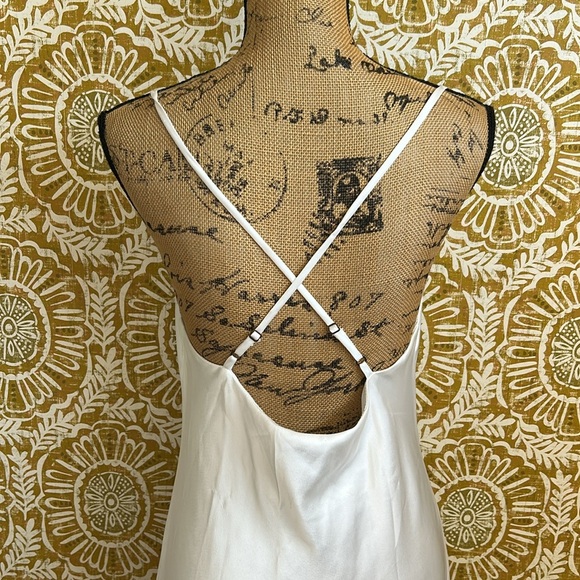 Show Me Your MuMu Verona Cowl Neck Slip Midi Dress in Ivory Luxe Satin Size M - Picture 10 of 14